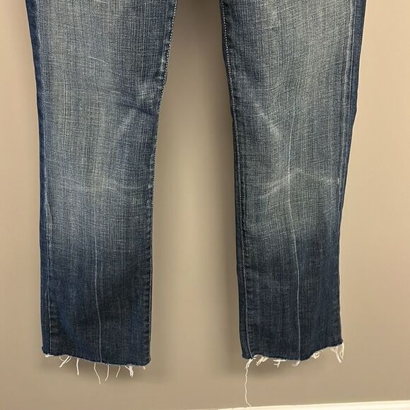 7 for all of Mankind Distressed and Frayed Boycut Button Fly Jeans- Size 27 - Picture 10 of 16